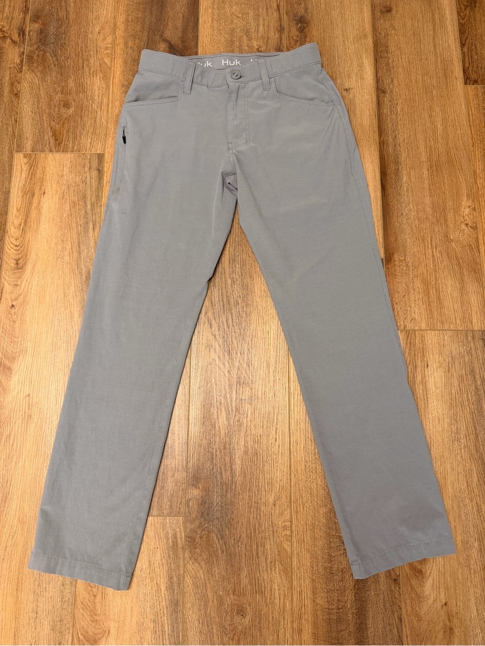 Huk Kona Performance Pants Mens 30x32 Gray Quick Dry Stretch Fish Golf Outdoor